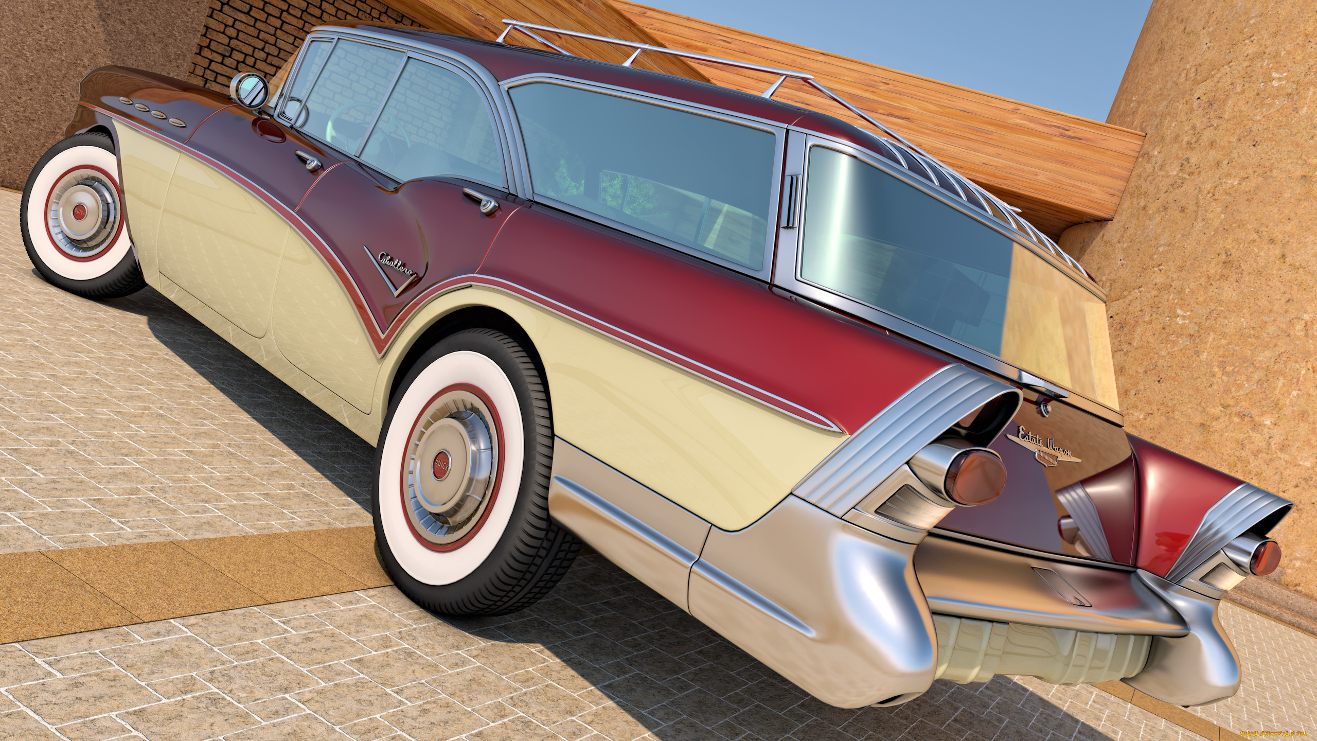 , 3, wagon, caballero, century, buick, 1957